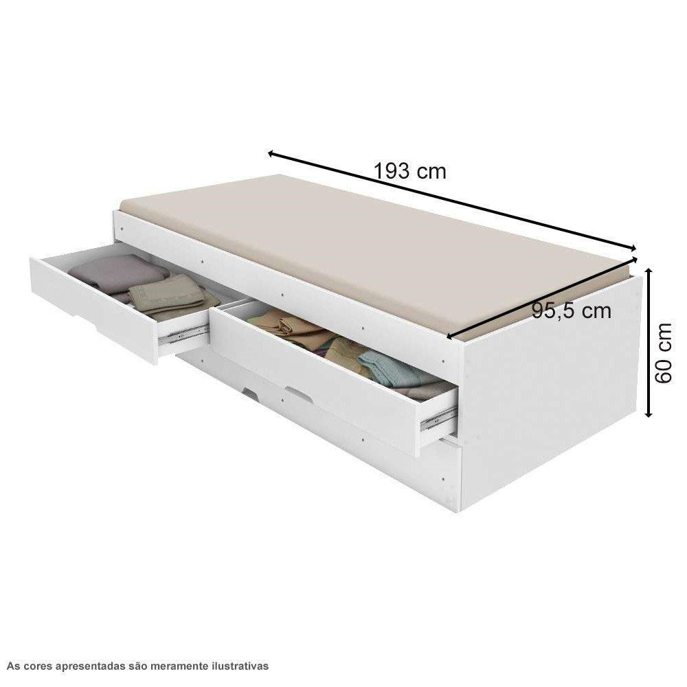 Bicama Bari Branco Com Colchões - Gabrielli - 6