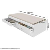 Bicama Bari Branco Com Colchões - Gabrielli - 6