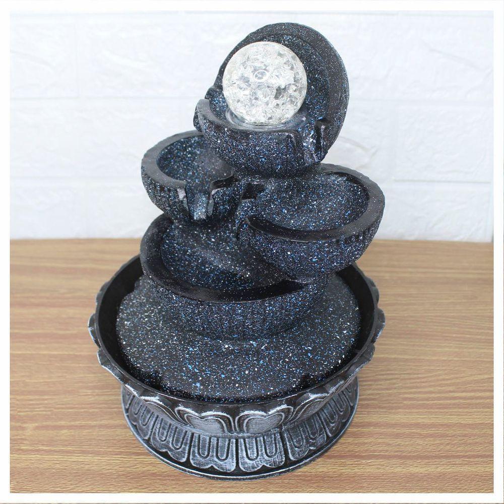 Fonte De água Decorativa Cascata 4 Quedas Luz De Led Bivolt - 3