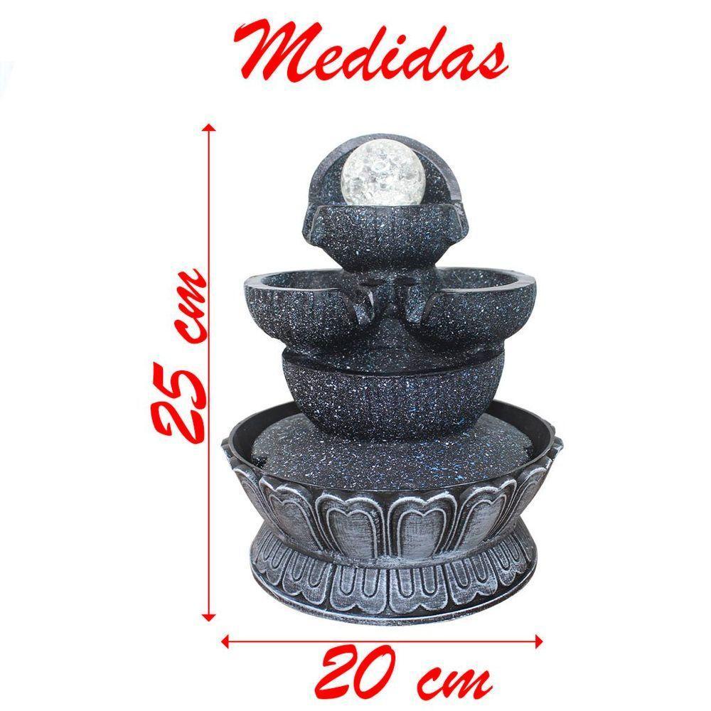 Fonte De água Decorativa Cascata 4 Quedas Luz De Led Bivolt - 5
