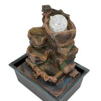 Fonte Água Decorativa Resina Cascata Iluminação Led Bivolt - 2