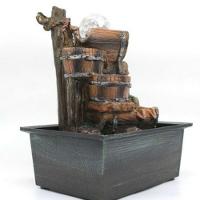 Fonte Água Decorativa Resina Cascata Iluminação Led Bivolt - 8