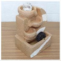 Fonte De água Decorativa Cascata 3 Quedas Com Roda D'água Luz Led Bivolt