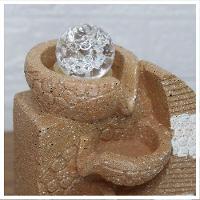 Fonte De água Decorativa Cascata 3 Quedas Com Roda D'água Luz Led Bivolt - 6