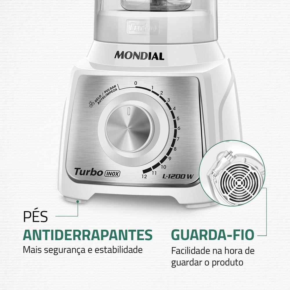 Liquidificador Mondial Turbo Black L-1200-wi Liquidificador L-1200-wi 220v/60hz - 3