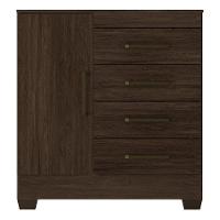 Cômoda De Madeira 4 Gavetas Montevidéu Demóbile Ébano Ébano - 2