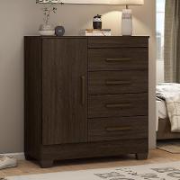 Cômoda De Madeira 4 Gavetas Montevidéu Demóbile Ébano Ébano