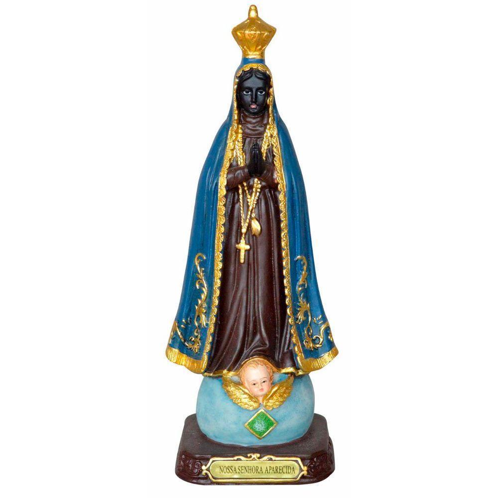 Santa Imagem Nossa Senhora Aparecida Resina 20,5cm - 1
