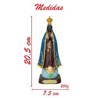 Santa Imagem Nossa Senhora Aparecida Resina 20,5cm - 2