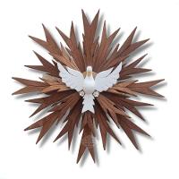 Divino Espirito Santo Triplo Em Madeira Sudeste Rústico - 1