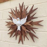 Divino Espirito Santo Triplo Em Madeira Sudeste Rústico - 2