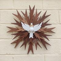 Divino Espirito Santo Triplo Em Madeira Sudeste Rústico - 3