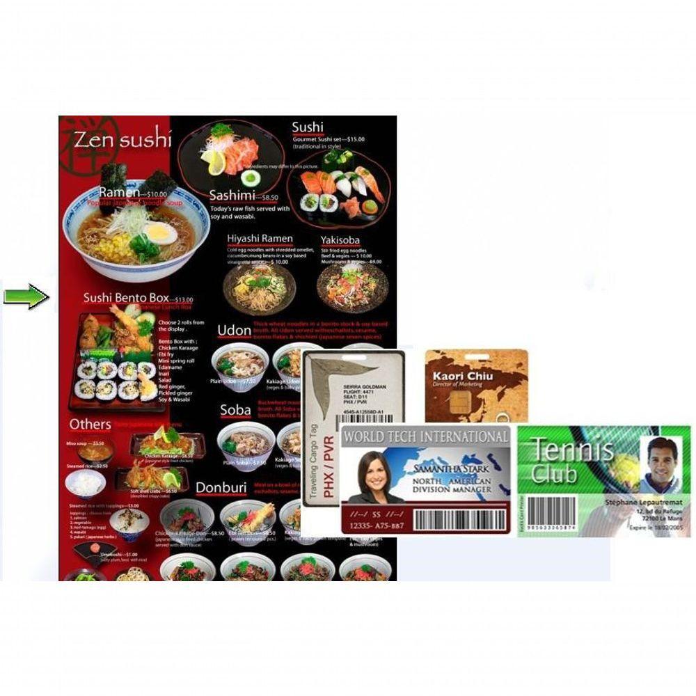 Placas 150 Unidades De Pvc Para Crachá, Cartão E Cardapio - 1