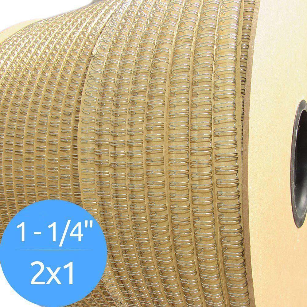 Bobina Garras Duplo Anel Wire-O 2X1 1"1/4 270 Folhas Prata - 8