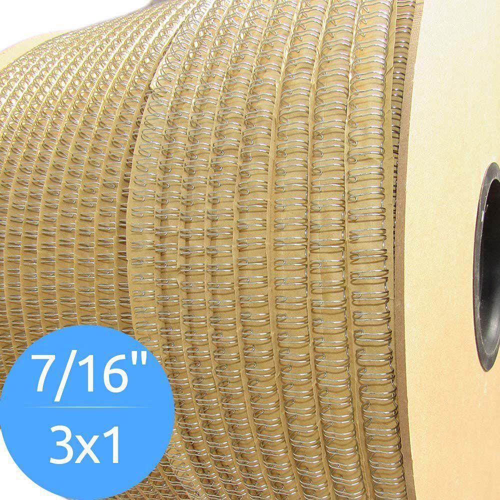 Bobina Garras Duplo Anel Wire-O 3X1 7/16 90 Folhas Prata - 2