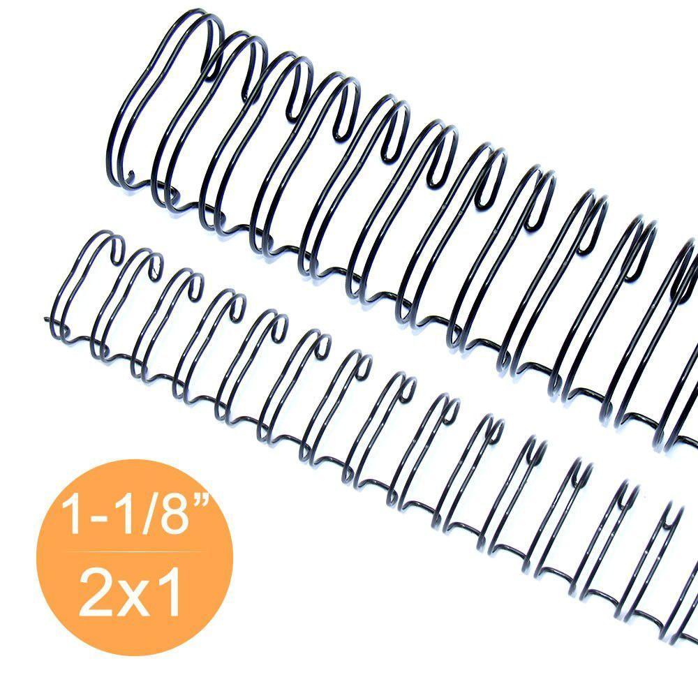Wire-o Garra Duplo 1´´1/8 250F Carta 2x1 Preto 25 Unidades - 3