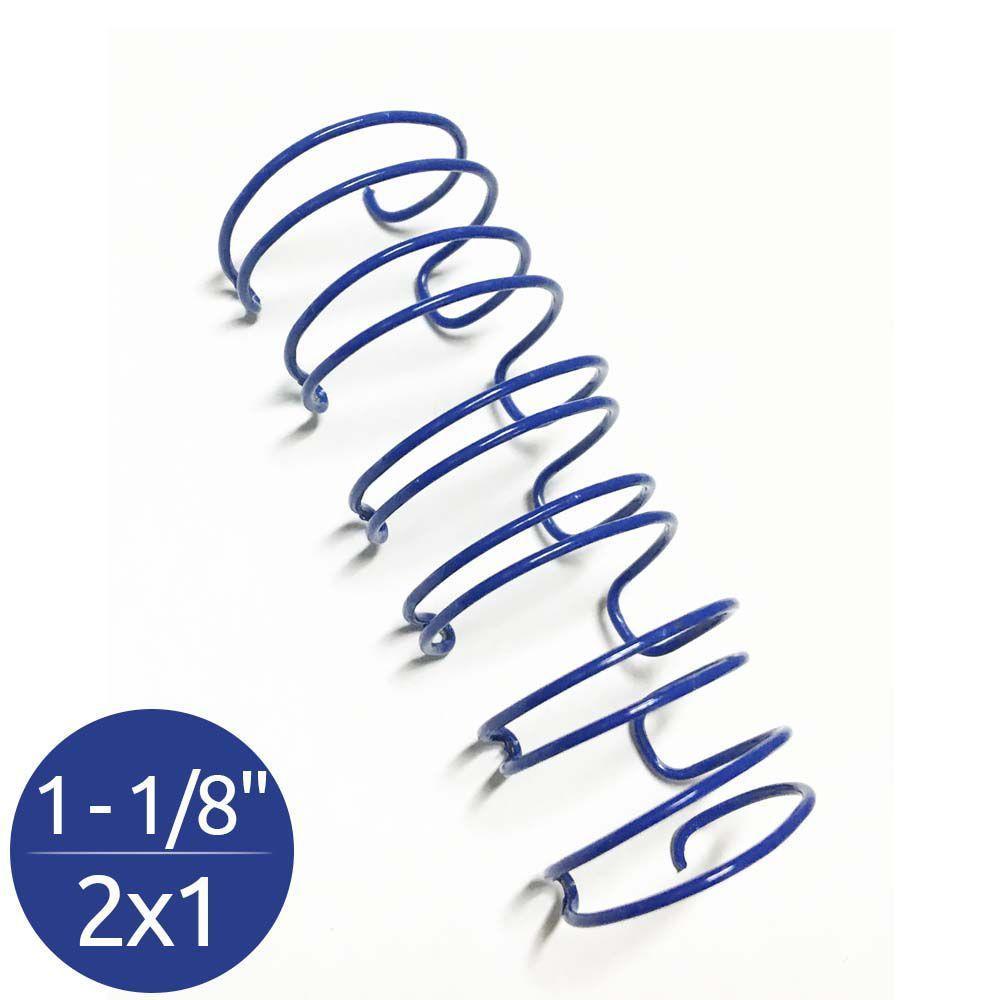 Wire-o Garra Duplo 1´´1/8 250F Carta 2x1 Azul 25 Unidades - 2