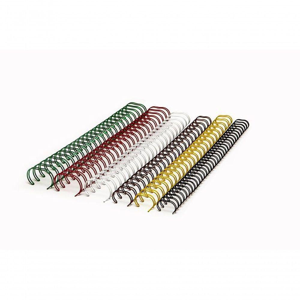 Bobina De Garras De Duplo Anel Wire-o 2x1 1" 200 Folhas Cor Prata - 2