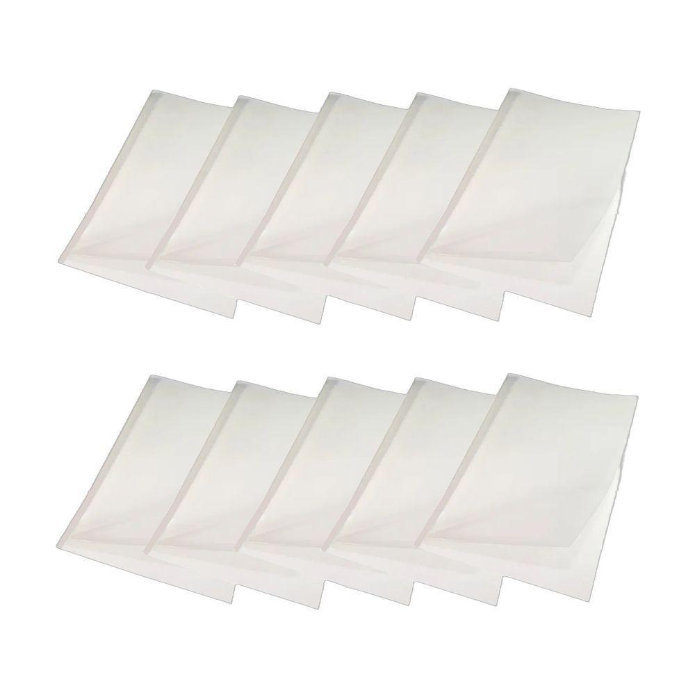 Kit 50 Capas Encadernação Térmica Até 200 Folhas A4 Branca - 1