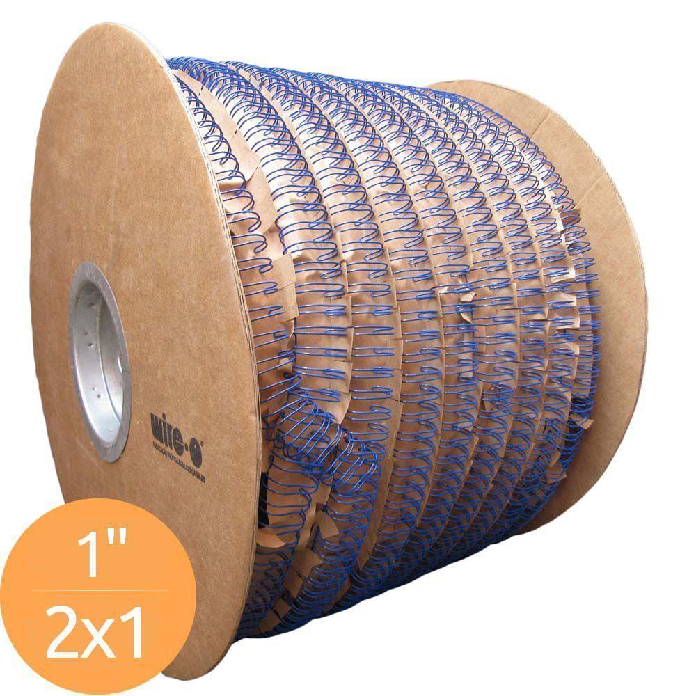 Bobina De Garras De Duplo Anel Wire-o 2x1 1" 200 Folhas Cor Azul - 4