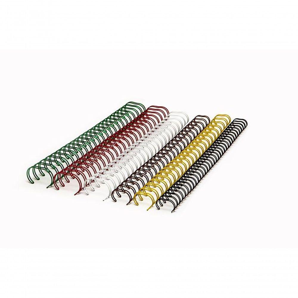 Bobina Garras Duplo Anel Wire-O 3X1 3/8 60 Folhas Prata - 3