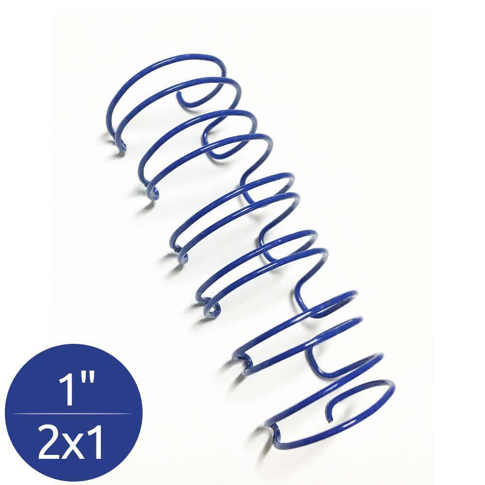Wire-o Garra Duplo Anel 1" 200 Folhas A4 2x1 Azul 50 Unidade - 4
