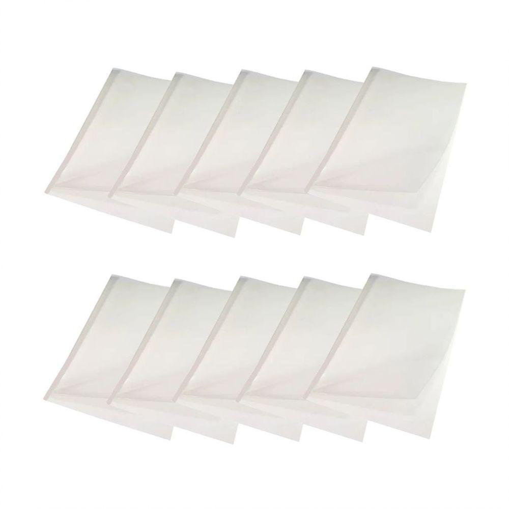 Kit 50 Capas Encadernação Térmica Até 60 Folhas A4 Branca. - 1