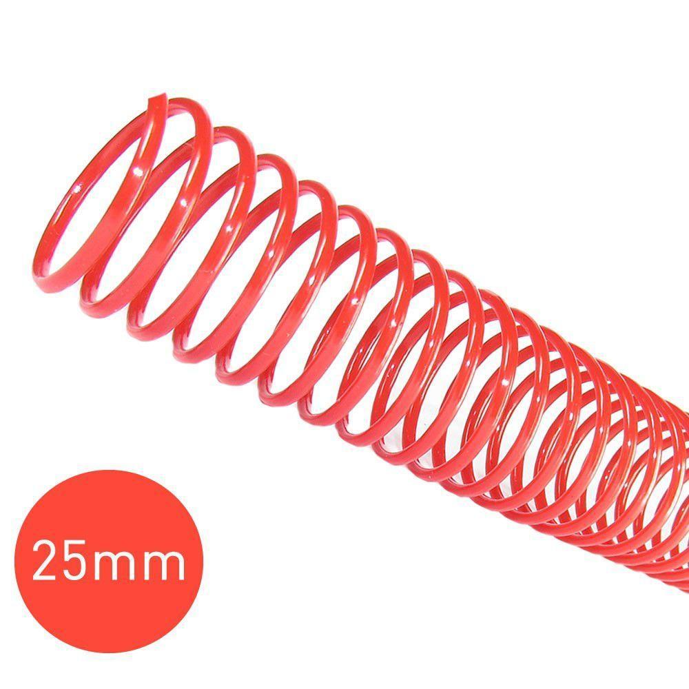 Espiral Encadernação Vermelho 25mm 160 Folhas 45 Unidades - 3