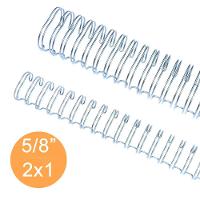 Wire-o 5/8´´ para 120 Folhas A4 2x1 Prata Silver 50 Unidades - 4