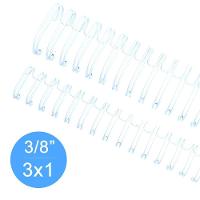 Wire-o Garra Duplo 3/8 60 Folha Carta 3x1 Branco 100 Unidade - 3