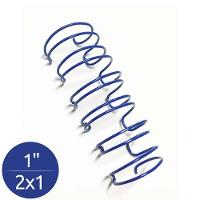 Wire-o Garra Duplo 1´´ 200 Folhas Carta 2x1 Azul 50 Unidades - 2