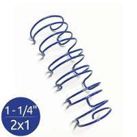 Wire-o Garra Duplo 1´´1/4 270 Folhas A4 2x1 Azul 25 Unidades - 2