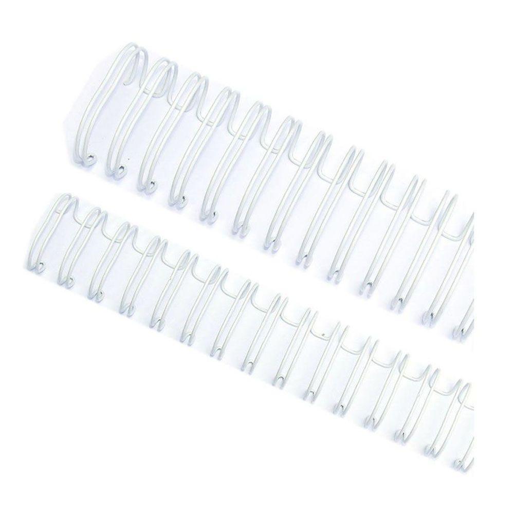 Wire-o Garra Duplo Anel 3/4 p/ 140 Fls Carta 2x1 Branco 50 - 1