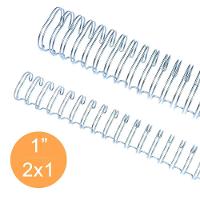 Wire-o Garra Duplo 1´´ 200 Folhas Carta 2x1 Prata 50 Unidade - 4