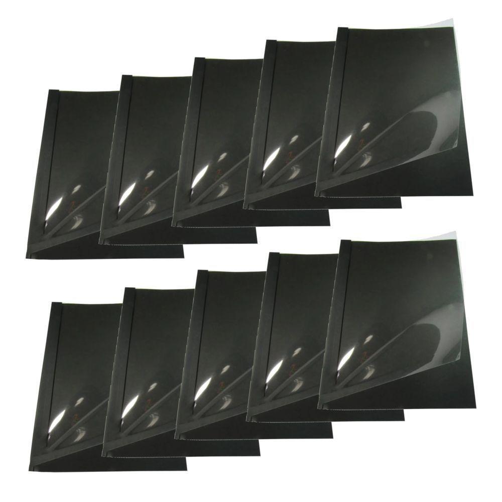 Kit 50 Capas Encadernação Térmica Até 30 Folhas A4 Preta - 1