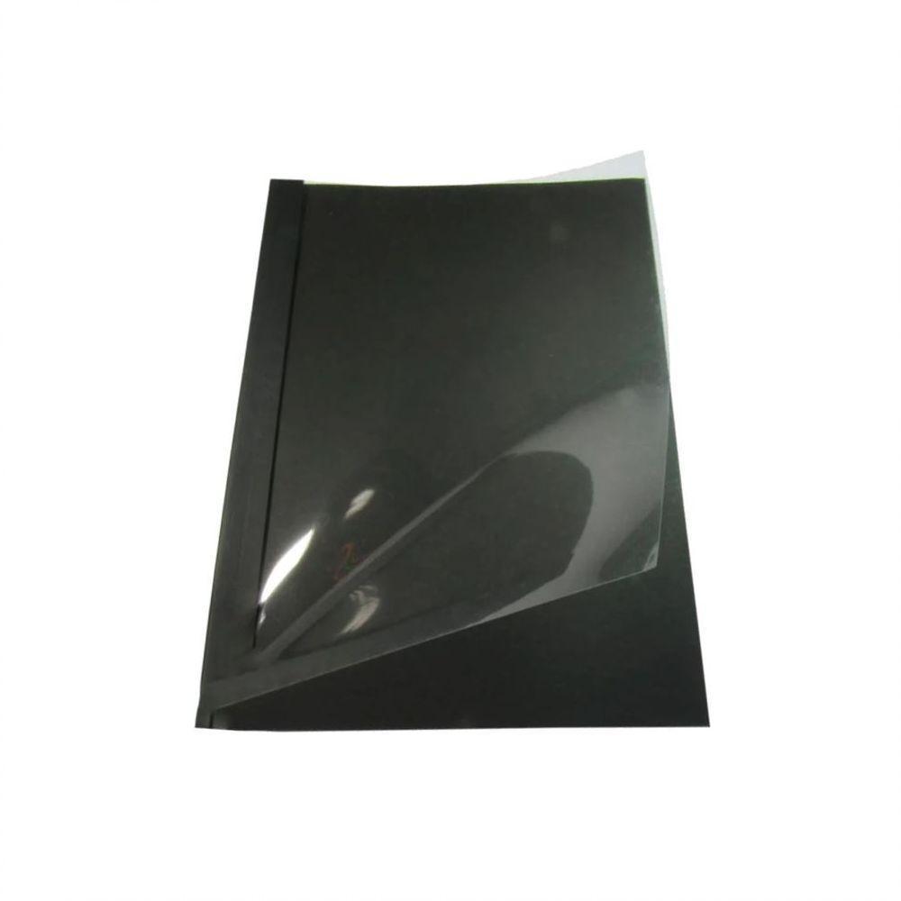 Kit 10 Capas Encadernação Térmica Até 120 Folhas A4 Preta - 2