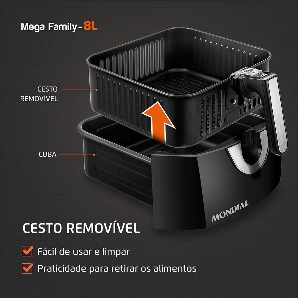 Fritadeira Sem Óleo Air Fryer 8L Afn-80-Bi Mondial Bi 220V - 6