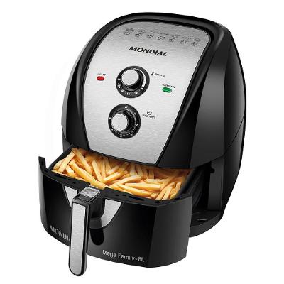 Fritadeira sem Óleo Air Fryer Mondial AFN-80-BI 8L 1900W Preto 220V