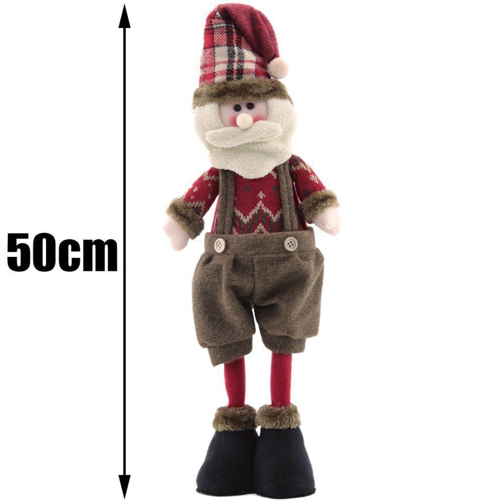Dupla Boneco De Neve E Papai Noel Natal Decoração 50cm - 3