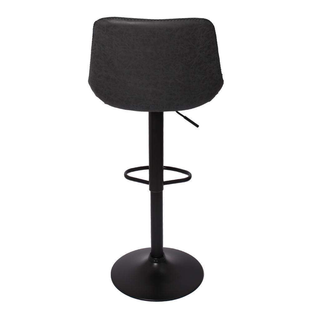 Kit 3 Banquetas Estofadas c/encosto p/Cozinha Gir.Preta - 3