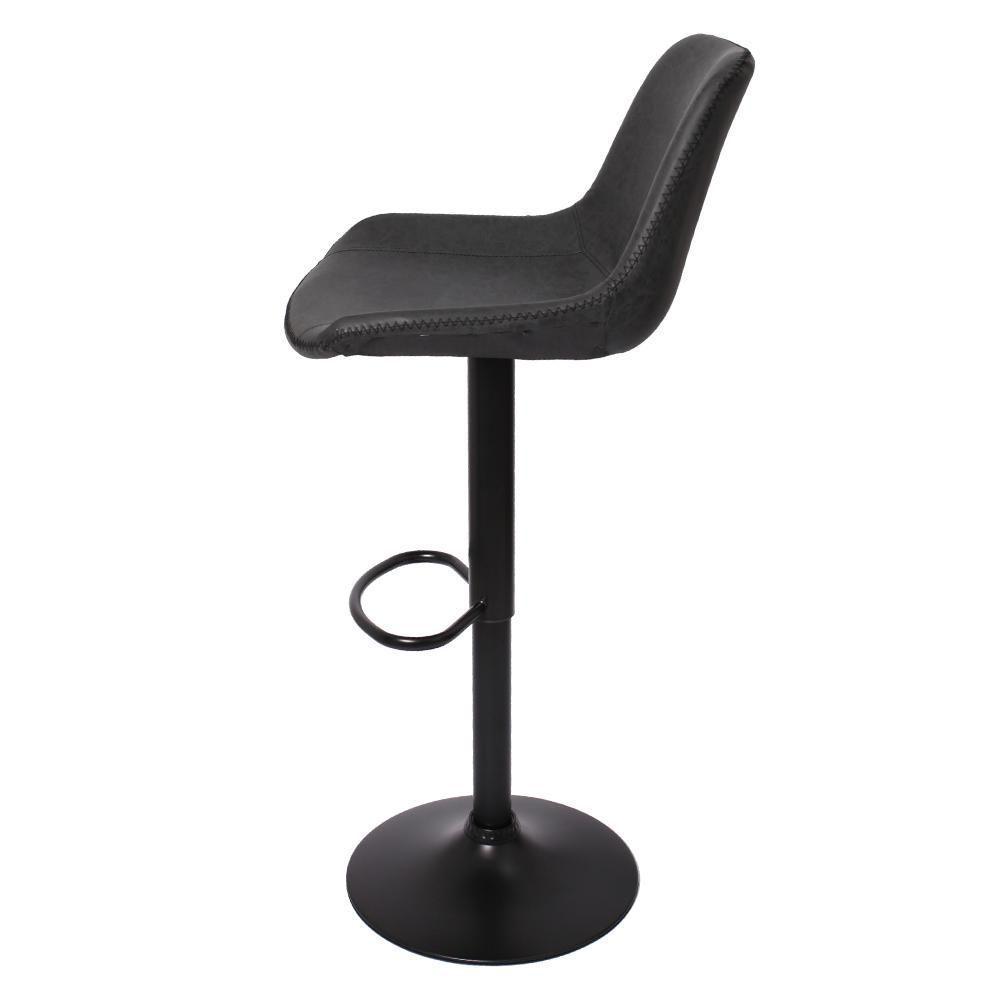 Kit 3 Banquetas Estofadas c/encosto p/Cozinha Gir.Preta - 4