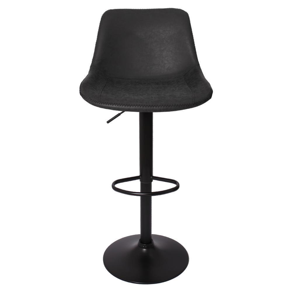 Kit 3 Banquetas Estofadas c/encosto p/Cozinha Gir.Preta - 5