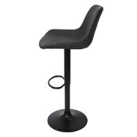 Kit 3 Banquetas Estofadas c/encosto p/Cozinha Gir.Preta