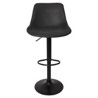 Kit 3 Banquetas Estofadas c/encosto p/Cozinha Gir.Preta - 5