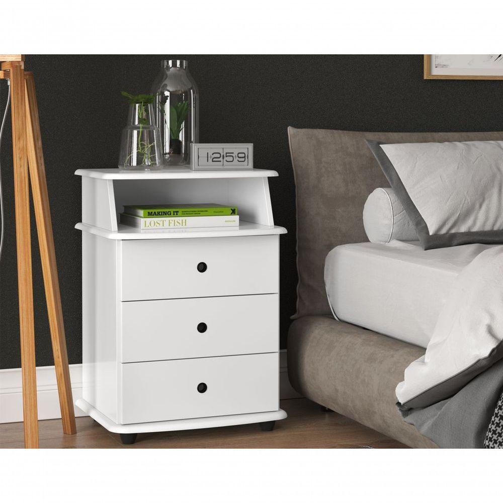 Mesa De Cabeceira Lux Branco - 2