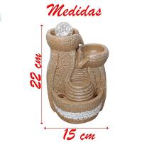 Fonte De água Decorativa Cascata 3 Quedas Luz De Led Bivolt - 4