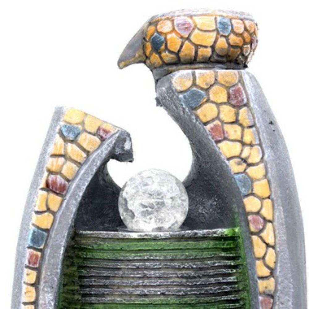 Fonte Água Decorativa Resina Cascata Iluminação Led Bivolt - 4