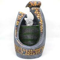 Fonte Água Decorativa Resina Cascata Iluminação Led Bivolt - 1