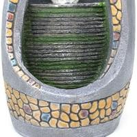 Fonte Água Decorativa Resina Cascata Iluminação Led Bivolt - 6