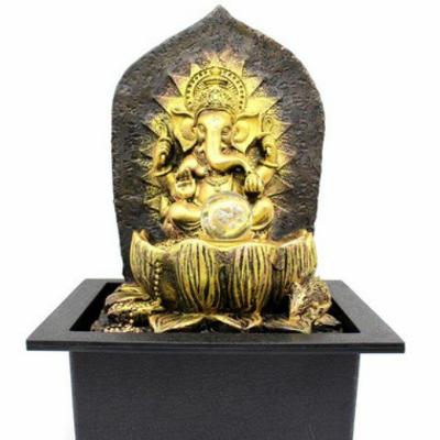 Fonte Água Decorativa Resina Cascata Iluminação Led Bivolt
